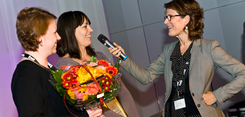 Vinnarna av ECPA 2011 tar emot priset. Foto: Dan Pettersson