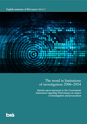 The trend in limitations of investigation 2006–2014