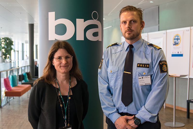 Caroline Olsson, trygghetssamordnare i Sollentuna kommun och Erik Åkerlund, polisintendent i Botkyrka.