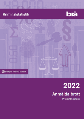 Omslag till publikationen Anmälda brott 2022