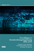 Omslag till rapporten Utvecklingen av förundersökningsbegränsning (2015:17)