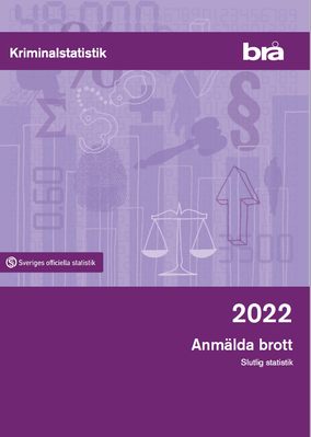 Omslag till publikationen Anmälda brott 2022